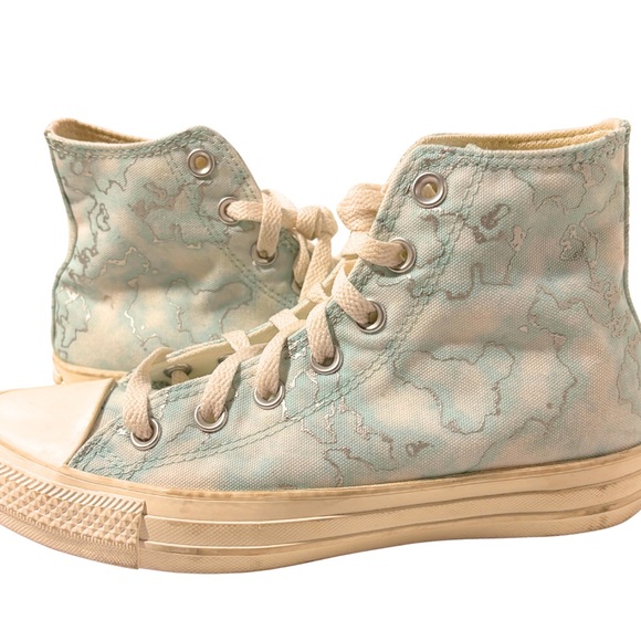 CONVERSE High Top Sneakers Chuck Taylor All Star Light Blue White Womens SZ 7 - Picture 9 of 11